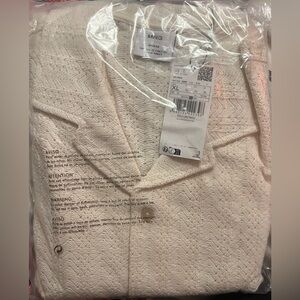 Mango Cream CROCHET KNITTED SHIRT